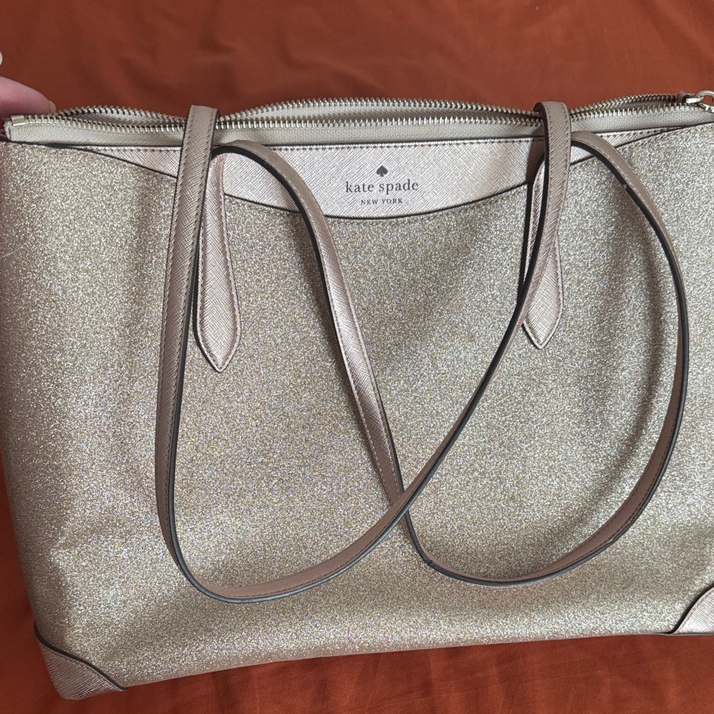 Kate Spade Sparkling Rose Gold medium Tote